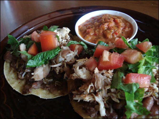 fresh tostadas and salsa