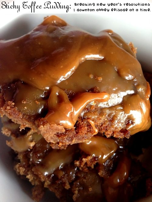 Gluten-free sticky toffee pudding with toffee sauce
